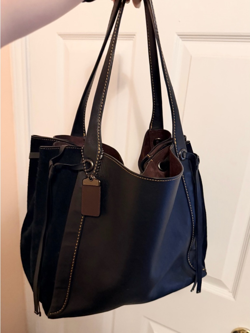 Coach Black Leather Hobo Shoulder Bag - Picture 2 of 6